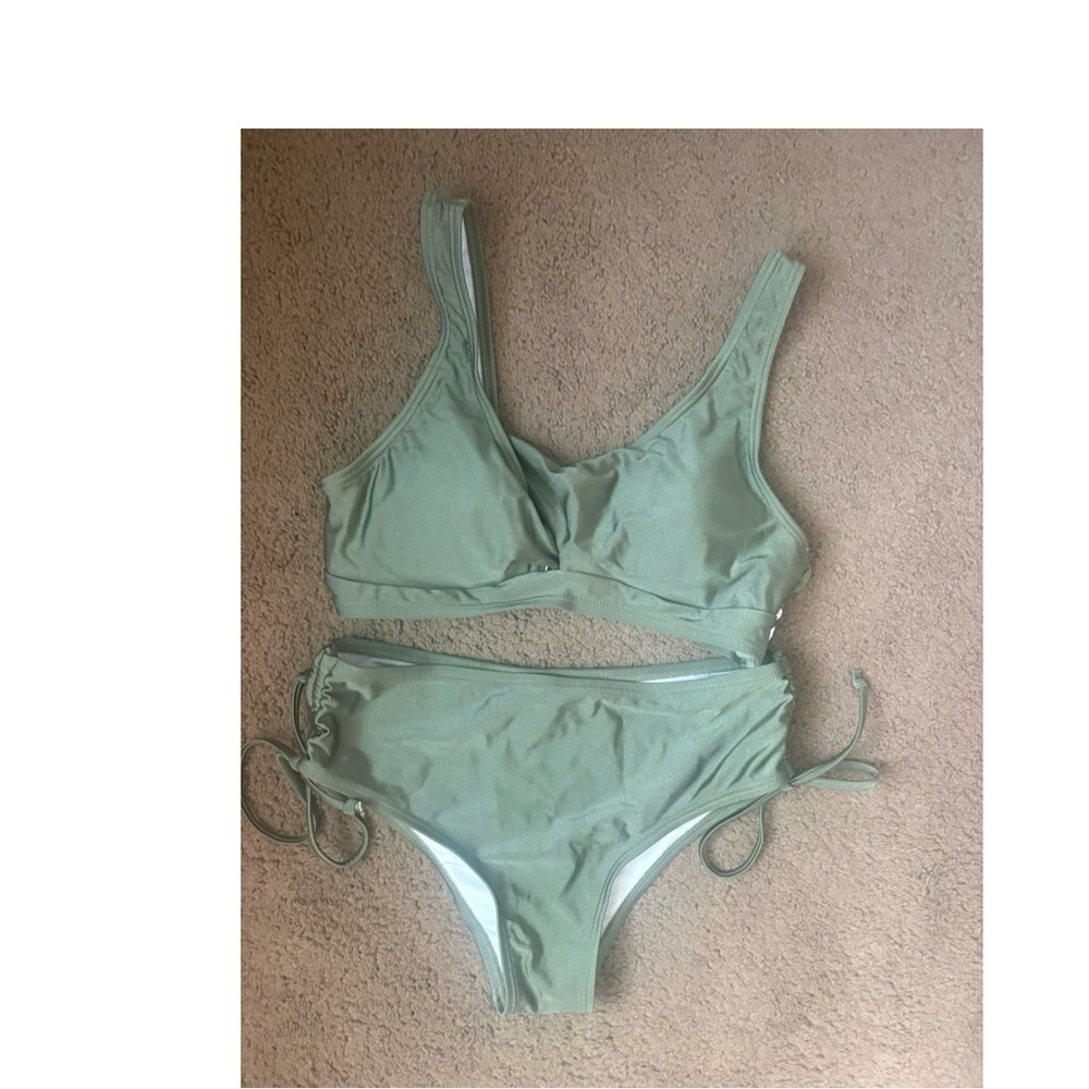 Green Maternity Bikini Set - Medium